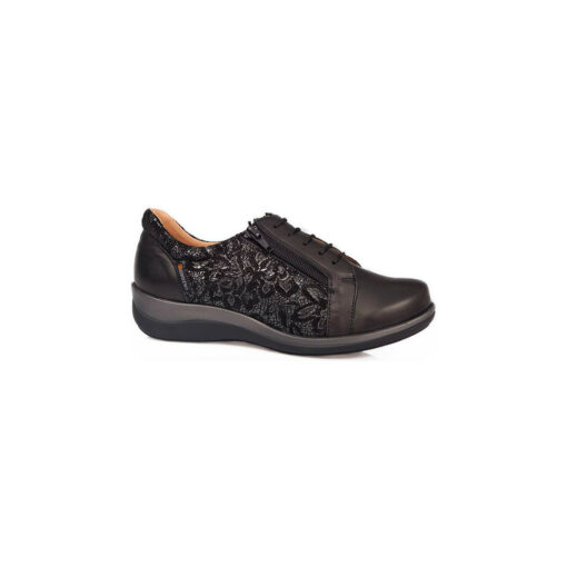 Zapato Casual Estampado Negro - Zapato de Clement Salus de ancho especial en tienda online de Ortopedia Bondia.